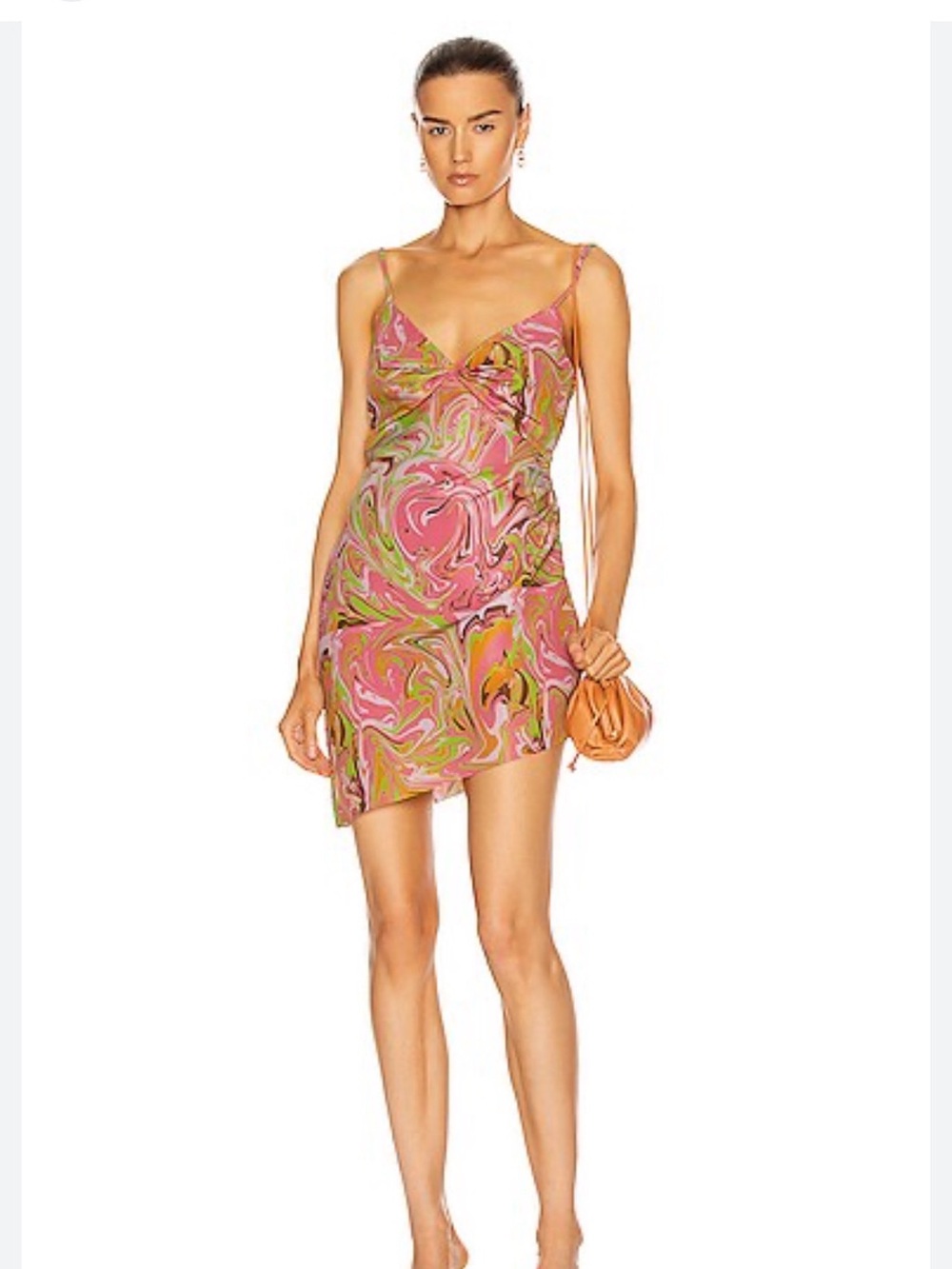 🌸✨ Maisie Wilen Psychedelic Swirl Asymmetrical Mini Dress Size S‎ ✨🌸